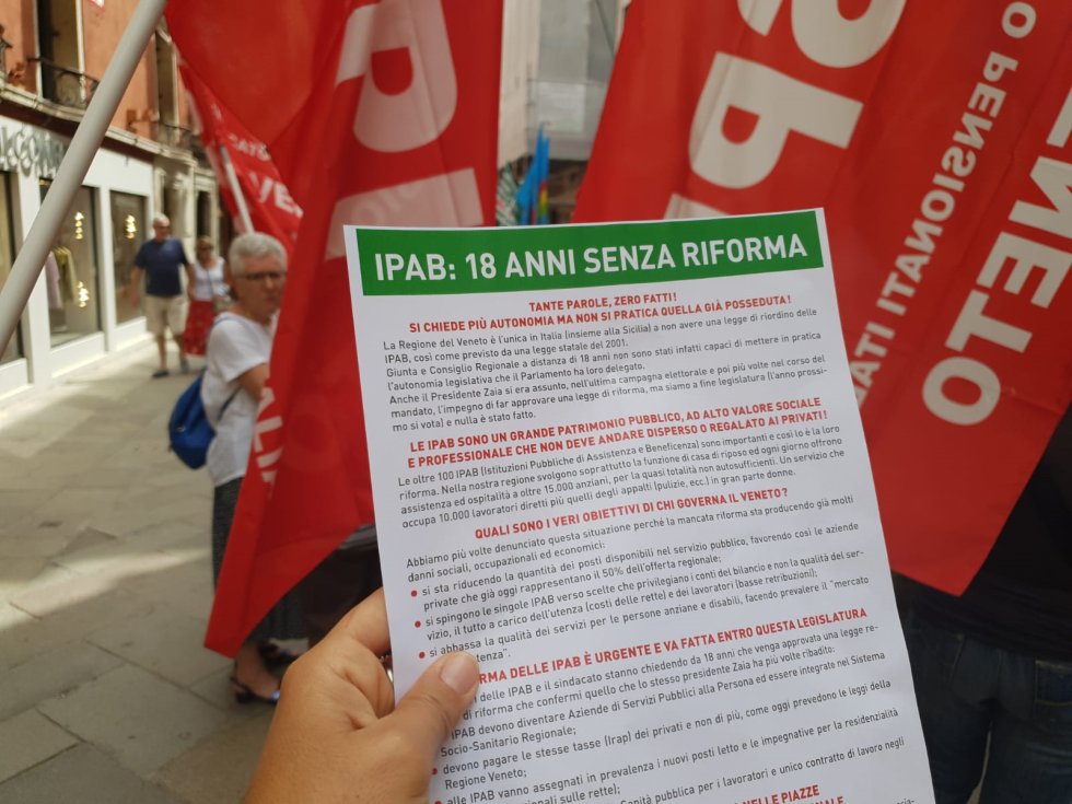 Riforma Ipab attesa da 18 anni, i sindacati non mollano la presa