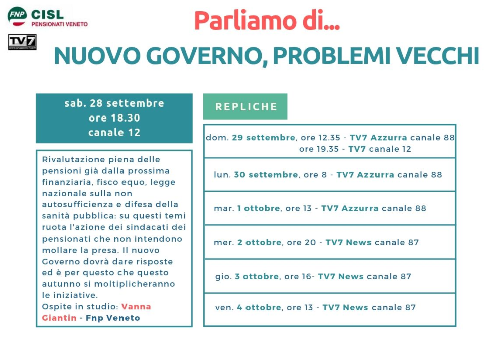 GOVERNO NUOVO, PROBLEMI VECCHI