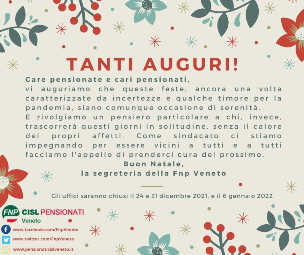 Tanti auguri di buone feste!