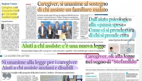 La legge regionale del Veneto sui caregiver familiari è realtà: ora si attende la delibera attuativa della Giunta