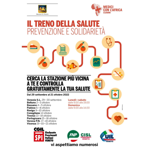 La Fnp Veneto sostiene il Treno della Salute 2022 del Cuamm