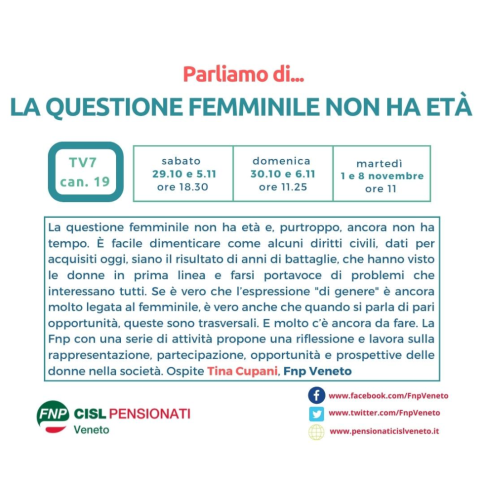Su TV7 facciamo il punto della situazione sulla “questione femminile”