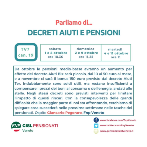 Su TV7 spieghiamo come funzionano i Decreti Aiuti Bis e Ter